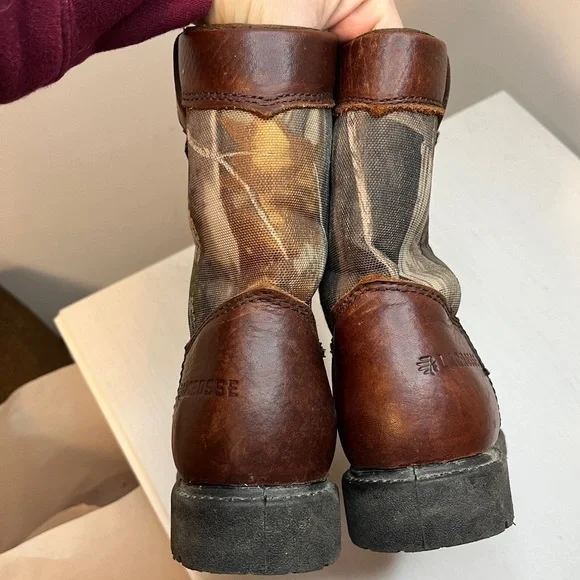 LaCrosse Wellington Youth Sz 13 Waterproof Leather CAMO Pull on Cowboy Boot - Picture 6 of 9